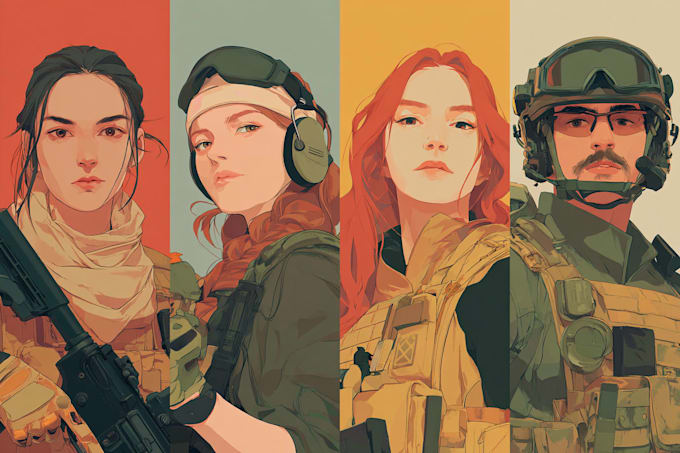 make military or armed related illustrations