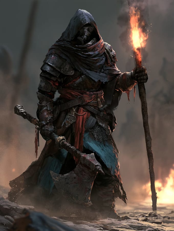 draw a dnd character illustration