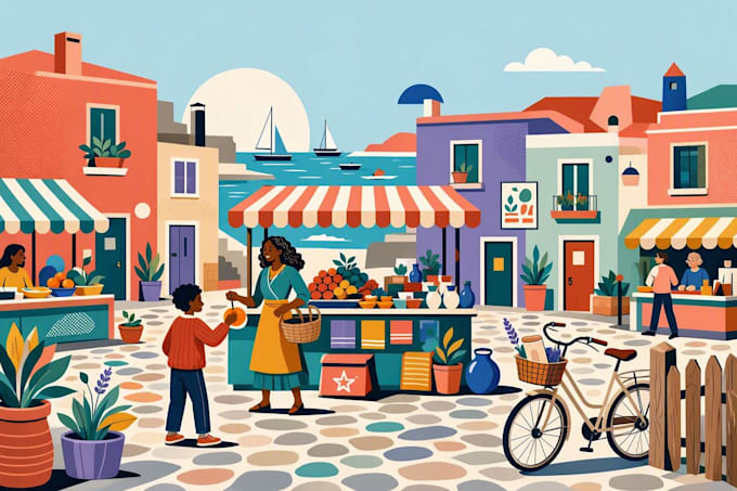 make flat vector illustrations