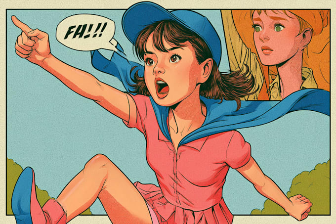 comic book illustration with comic book illustrator