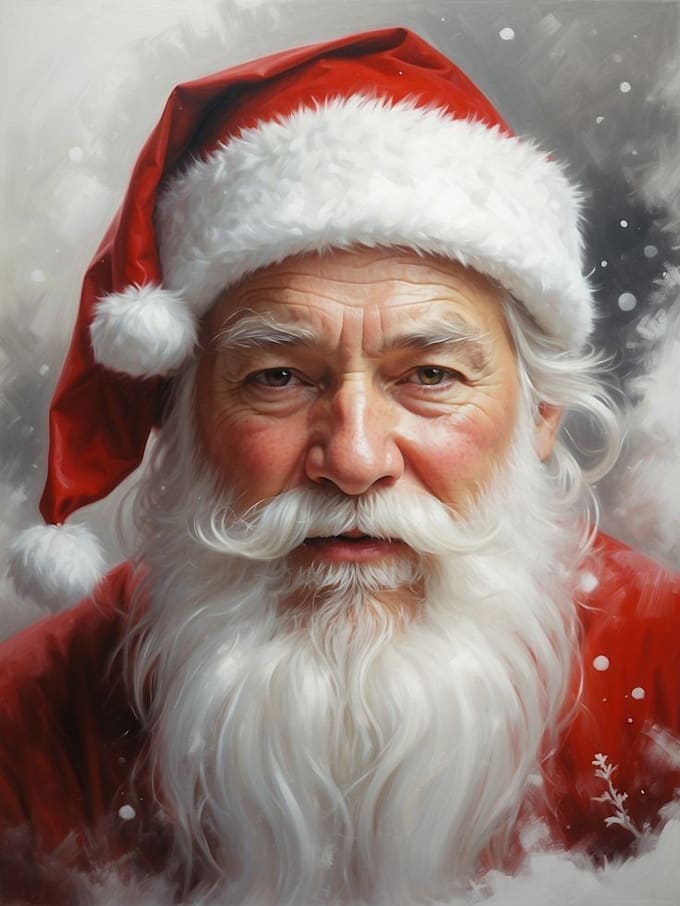 design a festive santa claus portrait for christmas