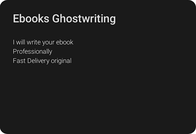 ghostwriter compelling nonfiction ebooks