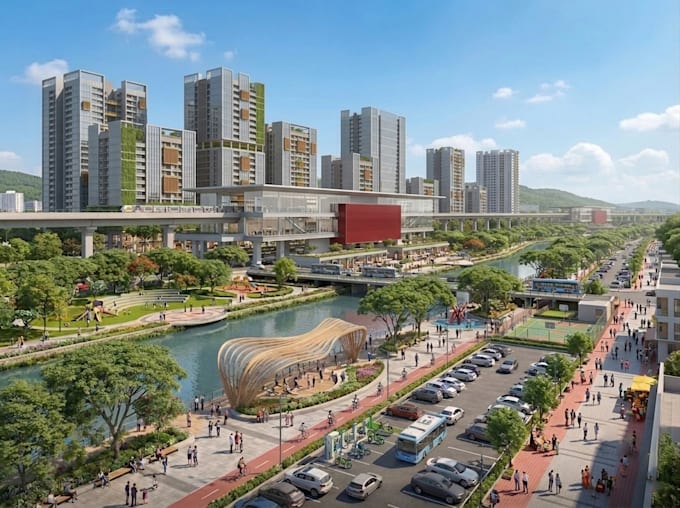 do 3d visualization of urban, architecture and interior projects