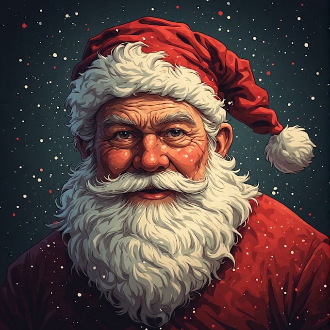 create christmas portrait illustration