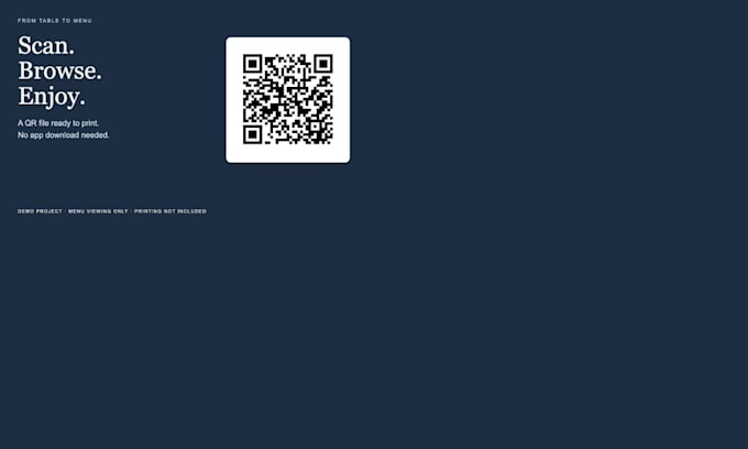 create a mobile friendly digital menu with qr code for your restaurant