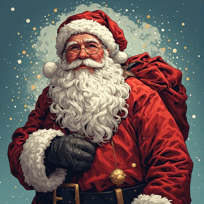 create a realistic santa claus portrait