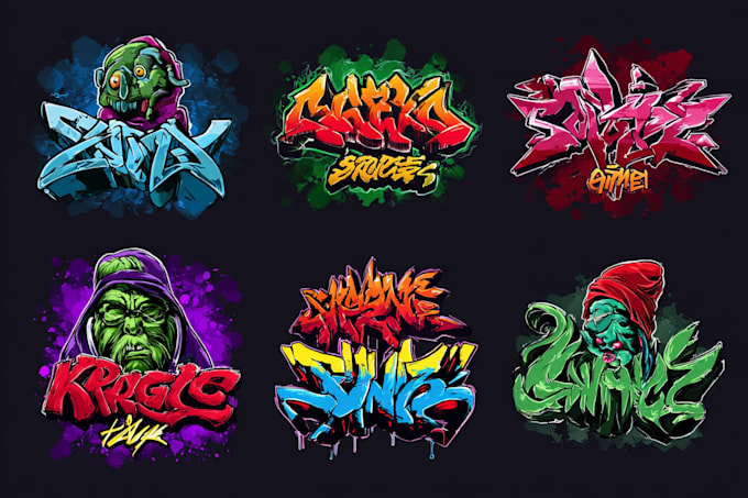 do typography, graffiti, lettering, and text logo design