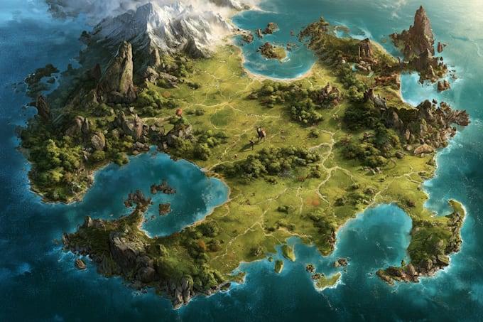 do fantasy map illustration