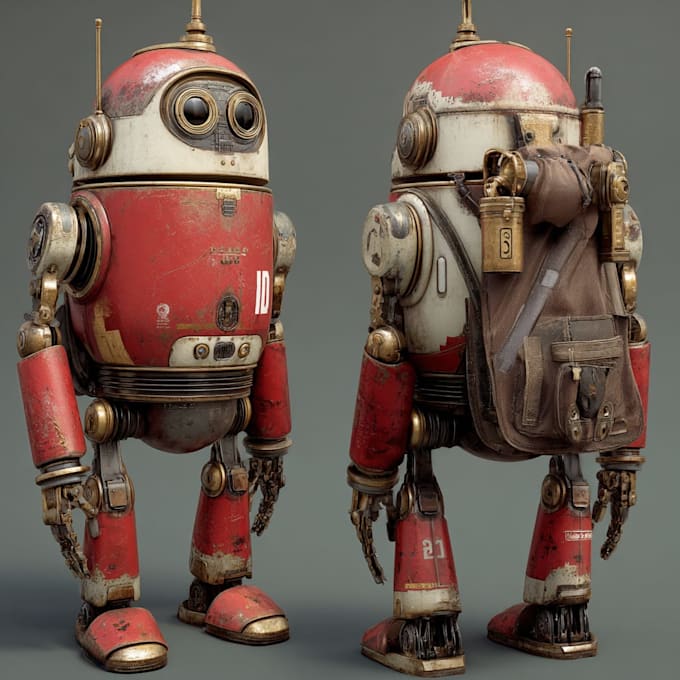 design sci fi mecha and robot concept art