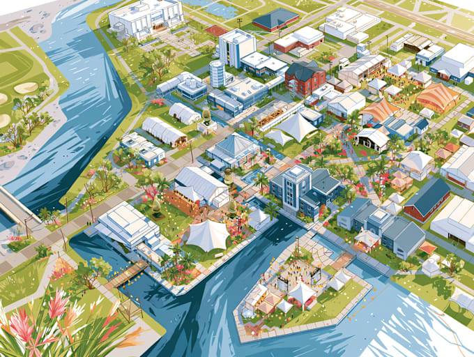 draw high quality vector or isometric map