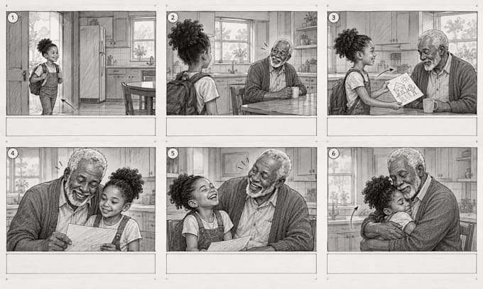 create hand drawn animation storyboards