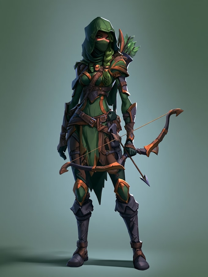 draw 2d game character illustration