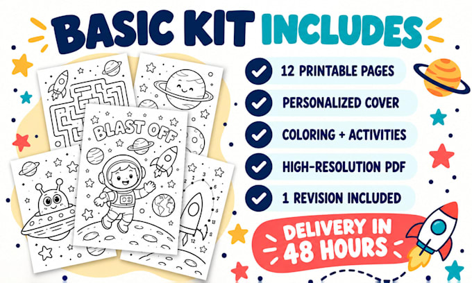 personalize printable coloring and activity book for kids