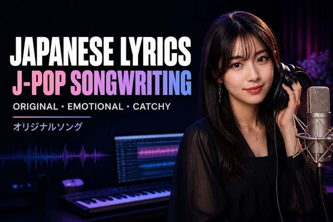 write original japanese lyrics and jpop music