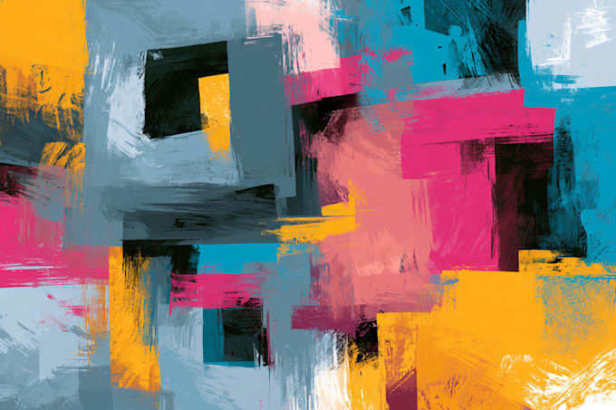 create unique handmade collage abstract pop art illustration