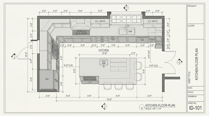design 2d interior layout and 3d kitchen, bathroom and bedroom renderings