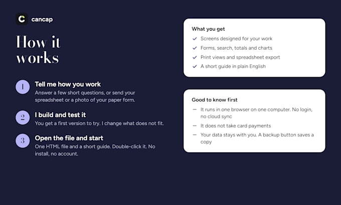 build a custom offline web app for your small business