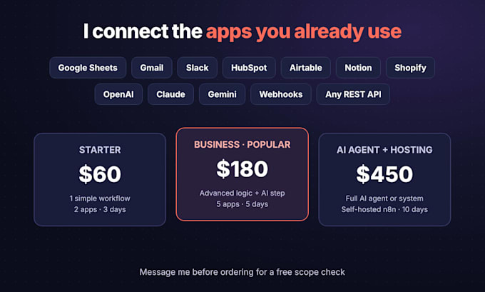 build n8n automation workflows and ai agents, cloud or self hosted