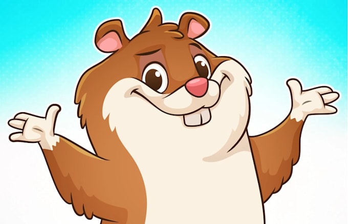 draw an eyecatchy mascot, animal cartoon character