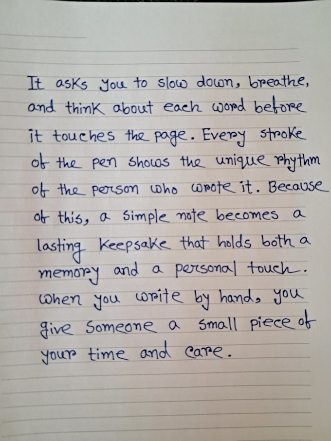 write neat general or cursive writing and handwritten notes