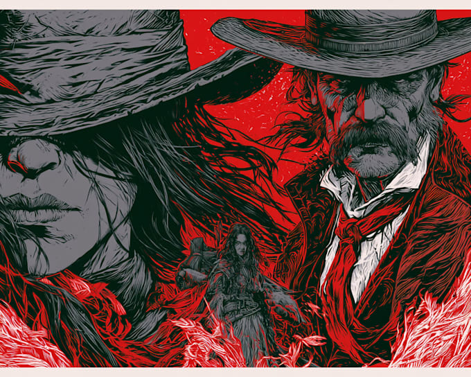 create a true woodcut or linocut illustration