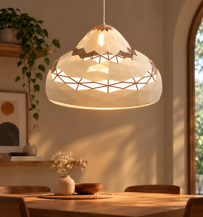 create 3d printable designs for lamps, home products