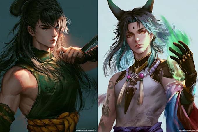 paint semi realistic fantasy art