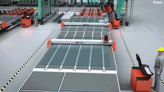 create 3d industrial animation manufacturing walkthrough plant factory process