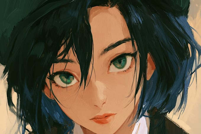 anime character an illustration and anime character
