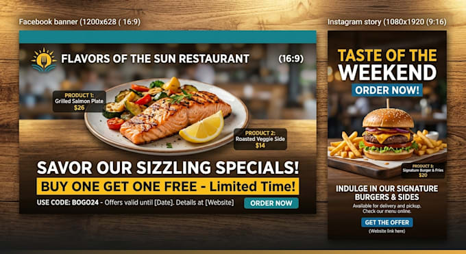 design professional facebook and instagram ads