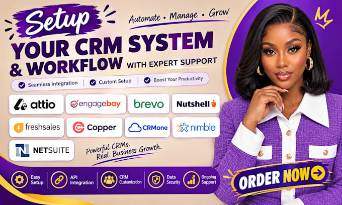 setup attio engagebay brevo nutshell freshsales copper crmone nimble netsuite