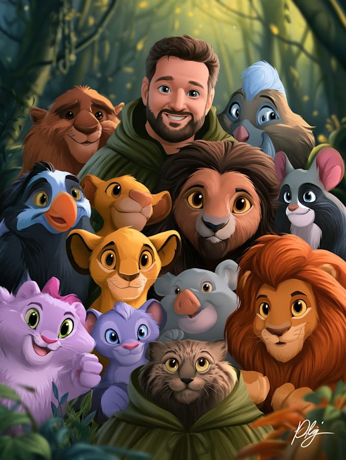 do disney cartoon portrait
