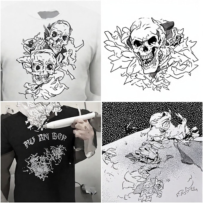 do artwork to halftone for dtg dtf printing