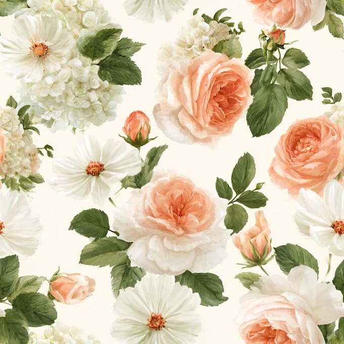 design a luxury wedding stationery seamless pattern with blank invitation