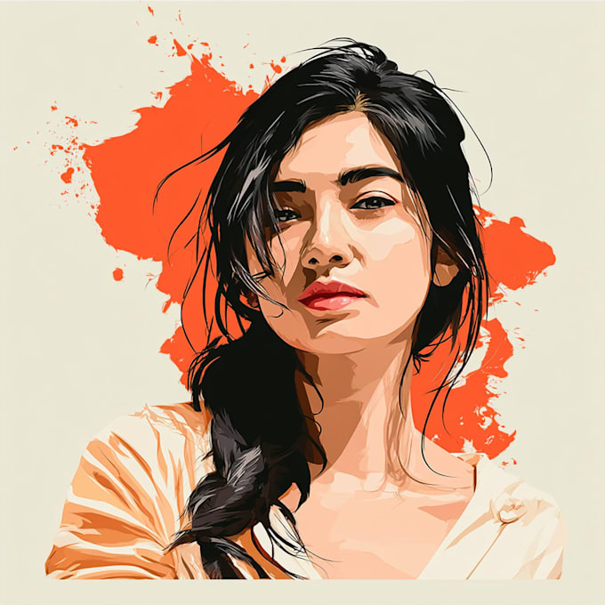 transform your photo into modern vector portrait art