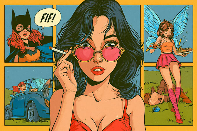 comic book illustration with comic book illustrator