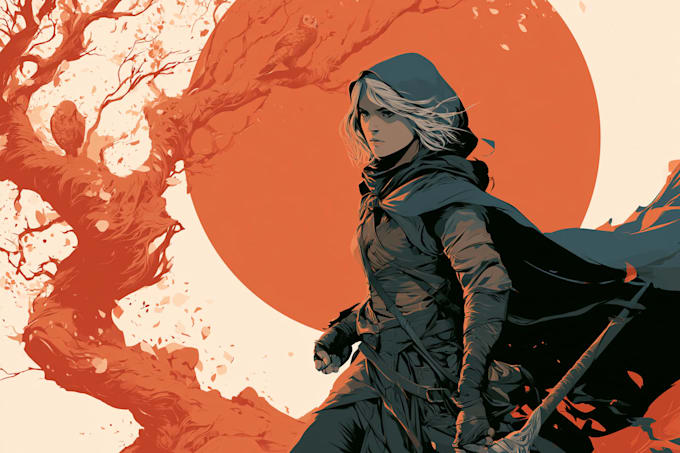 create a unique fantasy novel cover illustration