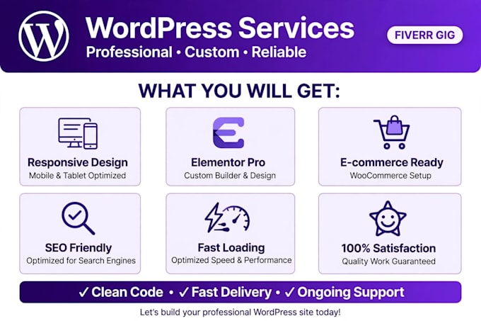 design a modren responsive wordpress website with elementor pro