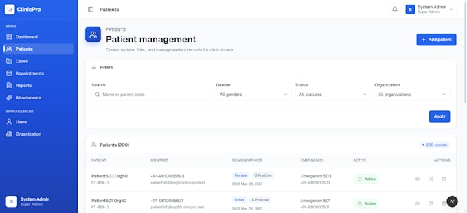 build a custom clinic management system