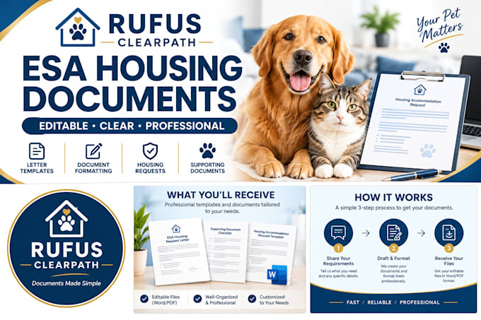 create editable esa housing request letter templates