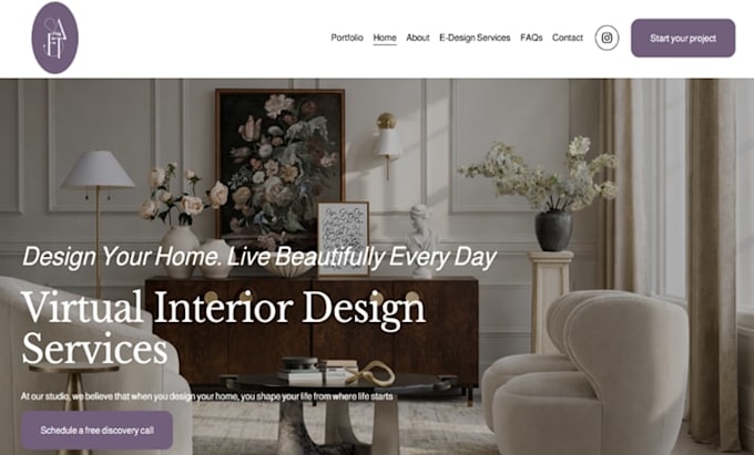 build wix property styling website home staging interior architecture website