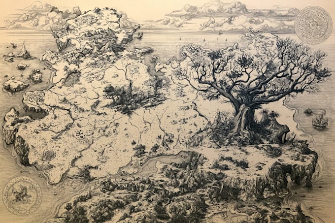 make your fantasy map illustration arts