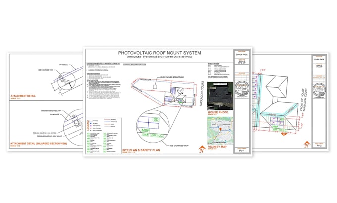 do residential solar permit plans, structural calculations, engineering document