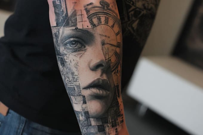 draw customized realism tattoo design