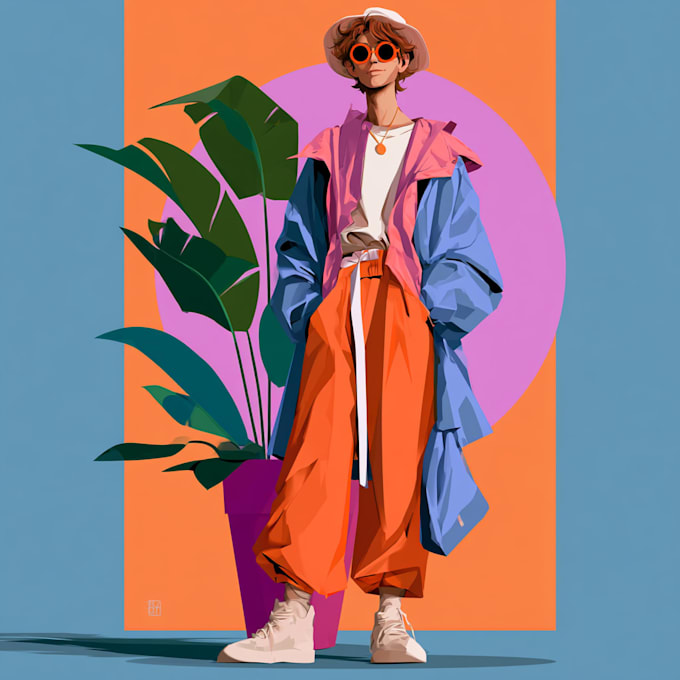 illustrate clean flat characters for your brand or project