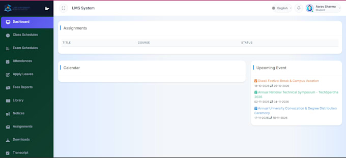 setup complete university college and school management erp system