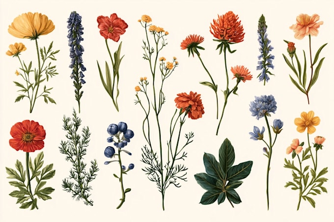 draw custom botanical illustrations