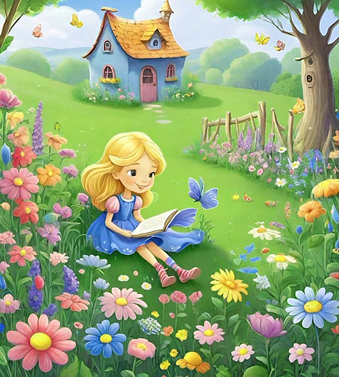 create children book illustrations using ai, picture book