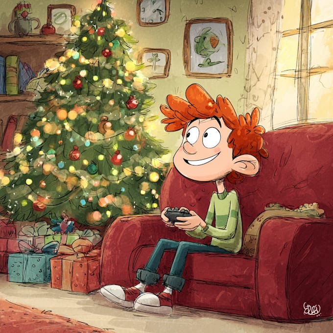 create holiday christmas winter illustration