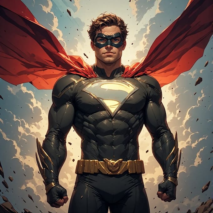 create custom superhero character illustrations